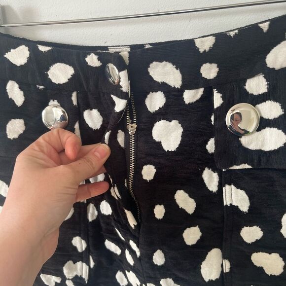 Adam Lippes Black White Spotted Pattern Jacquard Mini Skirt‎ - Picture 9 of 9